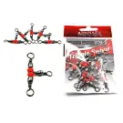 Вертлюг тройной с бусиной Namazu Tripple Swivel  5*7