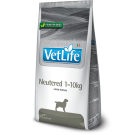 2кг Корм Farmina Vet Life Neutered Dog 1-10 кг диета для взрослых кастрированных или стерилизованных собак мелких пород весом 1-10кг