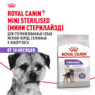 3кг Корм ROYAL CANIN Mini Sterilised для взрослых стерилизованных собак мелких пород, склонных к избыточному весу
