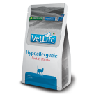 1,5кг Корм Farmina Vet Life Cat Hypoallergenic Pork&Potato диета для кошек для снижения пищевой аллерг ии и/или непереносимости, со Свининой и картофелем