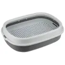 Туалет IDEA "ЛЯ-МУРР" для кошек с сеткой и низким бортом Смоки, 48*35,5см