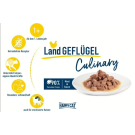 85гр Влажный корм Happy Cat Culinary Meat in Sauce LandGeflügel полнорационный беззерновой для стерилизованных кошек с мясными кусочками Птицы в соусе
