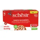 6*50гр Консерва Schesir C&B для кошек Тунец с креветками в желе