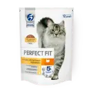650гр Корм Perfect Fit для взрослых кошек с чувствительным пищеварением Индейка