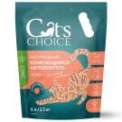 Наполнитель растительный комкующийся тофу Cat's choice с ароматом "Персик", 6л 2,5кг