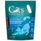 Силикагелевый впитывающий наполнитель Cat's choice с синими гранулами 2кг
