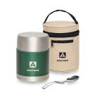 Термос Арктика 306, 600мл зеленый, с широким горлом для еды, с термочехлом и складной ложкой