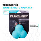 Игрушка Playology SQUEAKY BOUNCE BALL жевательный тройной мяч для собак с пищалкой и ароматом Арахиса, Голубой