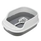 Туалет IDEA "ЛЯ-МУРР" для кошек с совком и высоким бортом Смоки, 48*35,5см