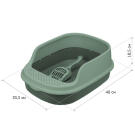 Туалет IDEA "ЛЯ-МУРР" для кошек с совком и высоким бортом Смоки, 48*35,5см