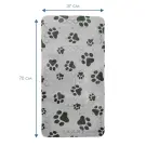 Коврик для животных с присосками "Лапки" для ванны 37x70см, серый