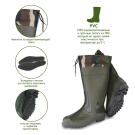 Сапоги резиновые ПВХ с манжетой 42р, высота 43см