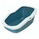 Туалет "SAVIC" "Aseo" для кошек, 56*27,5*39см, пластик, белый/лазурь