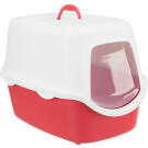 Туалет TRIXIE для кошек Vico со съемной крышей и дверью, красный/белый, 40*40*56см