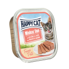 100гр Консервы Happy Cat Minkas DUO беззерновые для взрослых кошек, паштет с Птицей и лососем