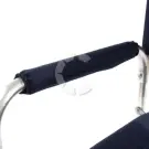 Кресло складное "СЛЕДОПЫТ" 585*450*825мм, с карманом на подлокотнике, алюминий, синий