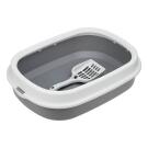 Туалет IDEA "ЛЯ-МУРР" для кошек с совком и низким бортом Смоки, 48*35,5см