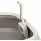 Туалет IDEA "ЛЯ-МУРР" для кошек с совком и низким бортом Смоки, 48*35,5см