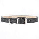 Ошейник Mr.Kranch для собак из натуральной кожи Чёрный, 17-20см