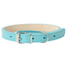 Ошейник Mr.Kranch для собак из натуральной кожи Бирюзовый, 20-25см