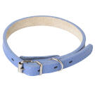 Ошейник Mr.Kranch для собак из натуральной кожи Васильковый, 20-25см