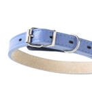 Ошейник Mr.Kranch для собак из натуральной кожи Васильковый, 20-25см