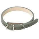 Ошейник Mr.Kranch для собак из натуральной кожи Оливковый, 20-25см