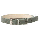 Ошейник Mr.Kranch для собак из натуральной кожи Оливковый, 20-25см