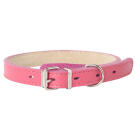 Ошейник Mr.Kranch для собак из натуральной кожи Розовый, 24-30см