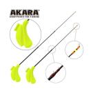Удочка зимняя Akara HLTC под балансир (хлыст карбон с кольцами), желтая