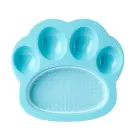 Миска PetDreamHouse "Лапа" для медленного кормления 2в1, 20*18*3см, голубая, 200гр