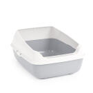 Лоток ALTA для кошек с высоким бортом Серый&Белый