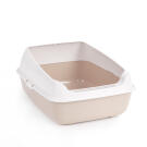 Лоток ALTA для кошек с высоким бортом Бежевый&Белый