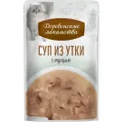 4*35г Лакомство "Деревенские лакомства" для кошек суп из Утки с Тунцом