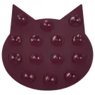 Лизательный коврик Mr.Kranch для медленного поедания силиконовый 12*12см бордовый на присосках