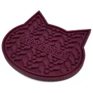 Лизательный коврик Mr.Kranch для медленного поедания силиконовый 12*12см бордовый на присосках