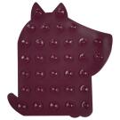 Лизательный коврик Mr.Kranch для медленного поедания силиконовый 20*20см бордовый на присосках