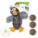 Игрушка GiGwi для кошек Утка с шариками с кошачьей мятой, 13см