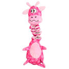 Игрушка Mr.Kranch Жираф с карманами под лакомство для собак, 36см, розовая