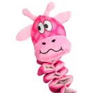 Игрушка Mr.Kranch Жираф с карманами под лакомство для собак, 36см, розовая