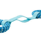 Игрушка-перетяжка Mr.Kranch Плетеное кольцо-спираль двойное для собак Голубая, 12см