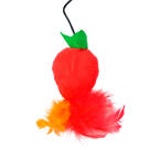 Игрушка-дразнилка Mr.Kranch Клубничка плюшевая с кошачьей мятой для кошек Красная, 17см