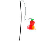 Игрушка-дразнилка Mr.Kranch Клубничка плюшевая с кошачьей мятой для кошек Красная, 17см