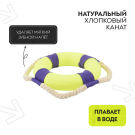 Игрушка Mr.Kranch для собак Кольцо с канатом 14см неоновая желтая