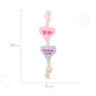 Игрушка Mr.Kranch для собак канат с сердечками 30*8см розовая