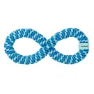 Игрушка Mr.Kranch Плетеное кольцо восьмерка для собак Голубая, 13см