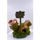 Декорация Marlin Aquarium "Рыбалка запрещена" для аквариума, 10,7*10,3см