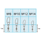 Вертлюжок цилиндр с застежкой "Простая" Dunaev # 12