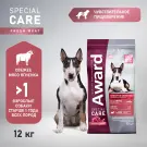 12кг Корм Award SPECIAL CARE Sensitive Digestion для взрослых собак всех пород с чувствительным пищеварением со свежим мясом Ягненка