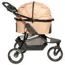 Коляска прогулочная Mr.Kranch повышенной проходимости для собак и кошек до 15кг, Бежевая